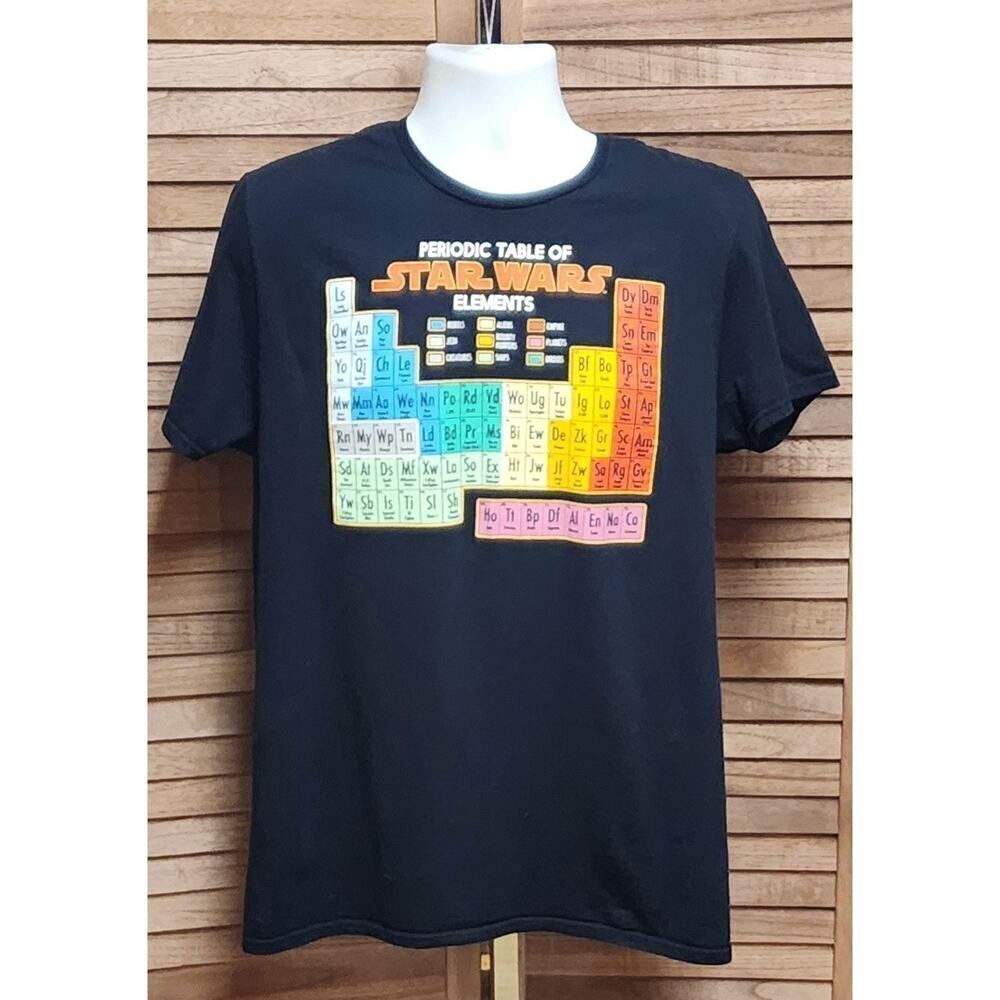 Star Wars Periodic Table of Elements Mens Black T-Shirt Size Large L Tee - Picture 1 of 6